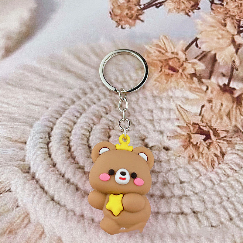 Animal Soft Rubber Doll Keychain Pendant