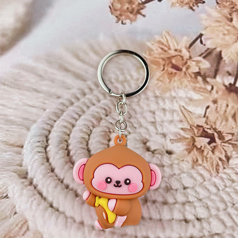 Animal Soft Rubber Doll Keychain Pendant