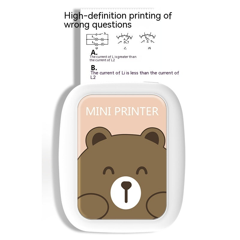 Wrong Question Printer Mini Compact Portable