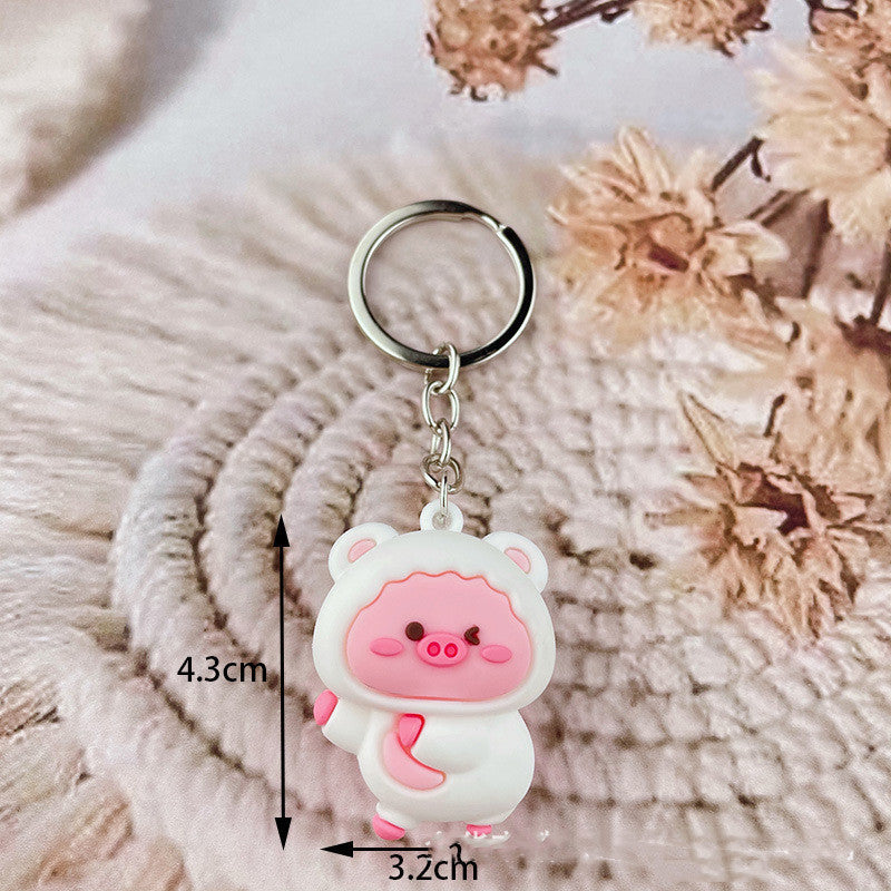 Animal Soft Rubber Doll Keychain Pendant